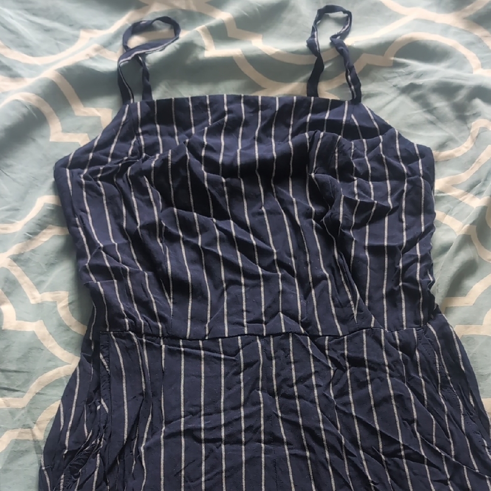 Navy Striped  One Piece Jumper